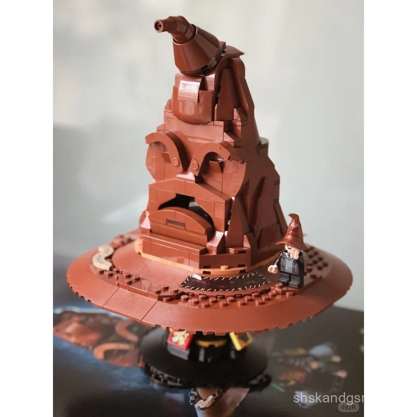 ของเล่นสาขาหมวกมายากลประกอบเข้ากันได้เลโก้76429หมวกแฮร์รี่พอตเตอร์หน่วยการสร้าง