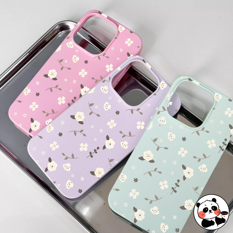 Elegant ดอกไม้สีขาว Macaron สีเคสโทรศัพท์สําหรับ iQOO 13 12 11 Pro 11s U5 U5e U3 U3x iQOO13 iQOO12 i