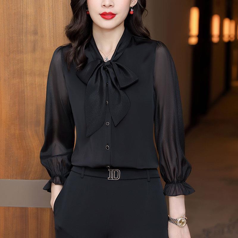 เสื้อผ้าชีฟองโซ่ (Chiffon) สไตล์เรียบหรู ใส่สบาย คอวี/ทำงานได้