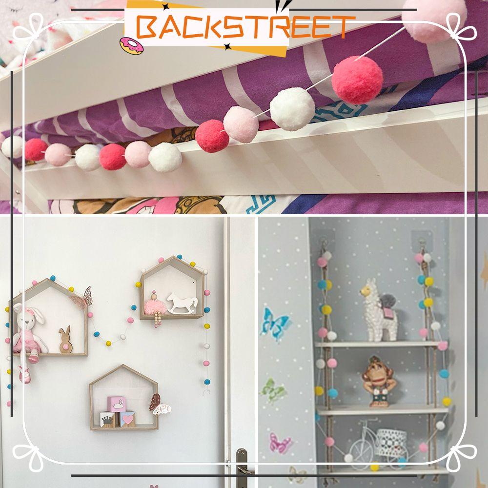 BACKSTAGE 2.5M Felt Ball String Children Room DIY Party Fluffy Ball Banners