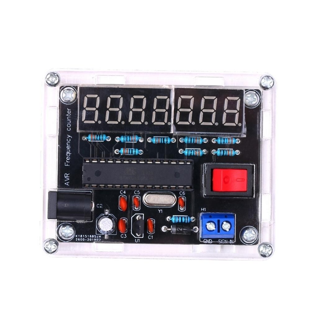 QIUNI 10MHz Frequency Meter DIY Kit Counter AVR with Shell Cymometer Measurement 0.000 001Hz Resolut