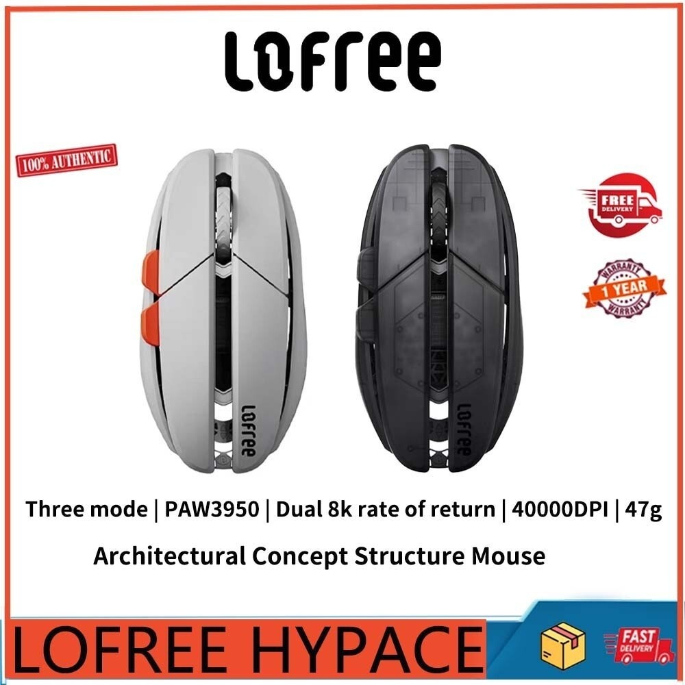 LOFREE HYPACE falcon Three mode Dual 8K Lightweight PAW3950 Esports Office Mouse
