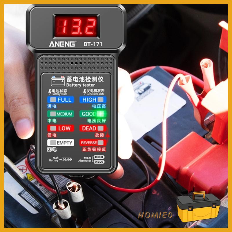 HOMIE0 12V Car Tester 100-2000CCA Tester Auto Cranking และระบบชาร์จเครื่องวิเคราะห์ไดชาร์จ