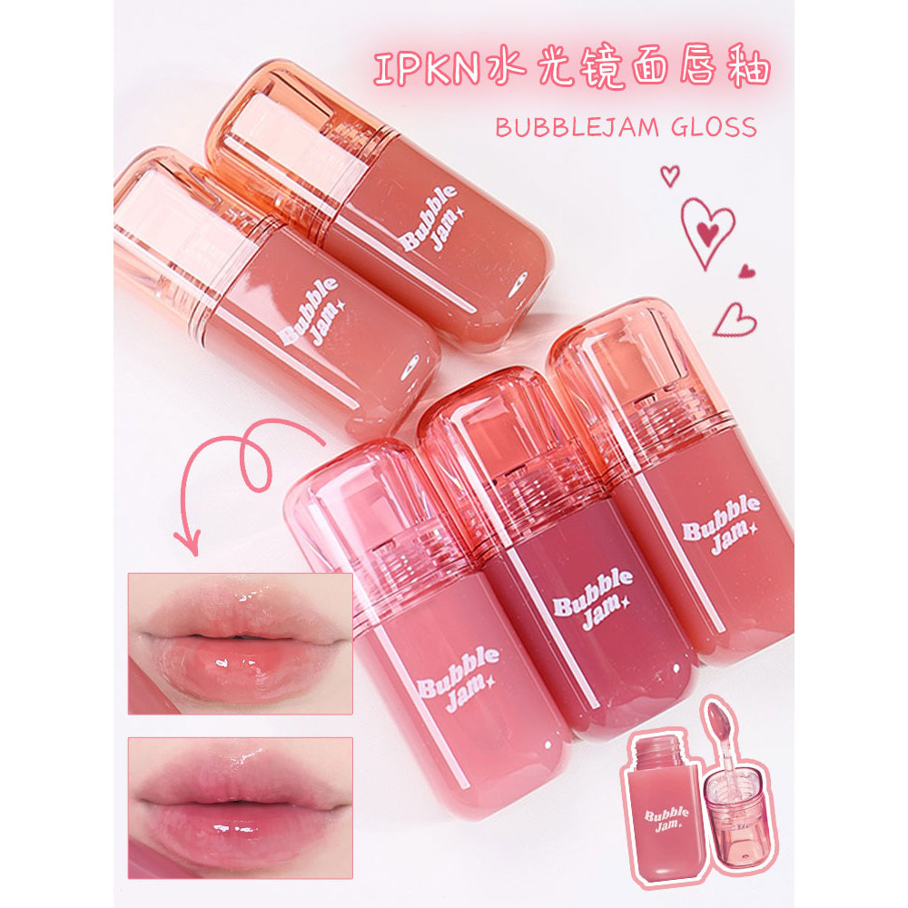 ลิปกลอส ลิปทินท์ เกาหลี เกาหลี ipkn Water Gloss Lip Glaze สไตล์ใหม่ Bubble Jelly Mirror Toot Lip ควา
