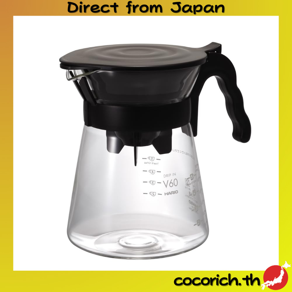 【ส่งตรงจากญี่ปุ่น】Hario Coffee Dripper Server V60 Drip-In Coffee Hand Drip Pot สำหรับ 2 คน VDIR-02-B