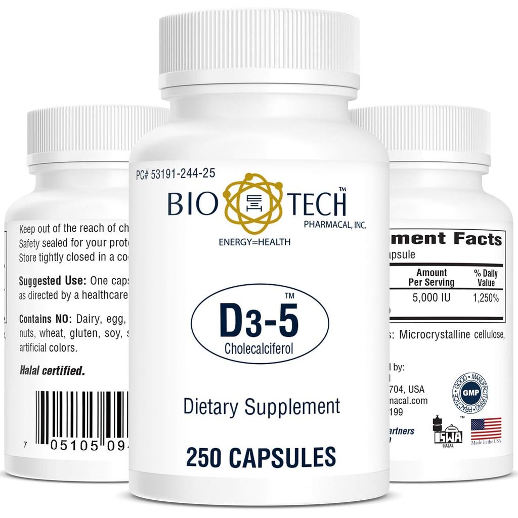 Bio-Tech Pharmacal Vitamin D3 (D3 5k IU 250 Count)