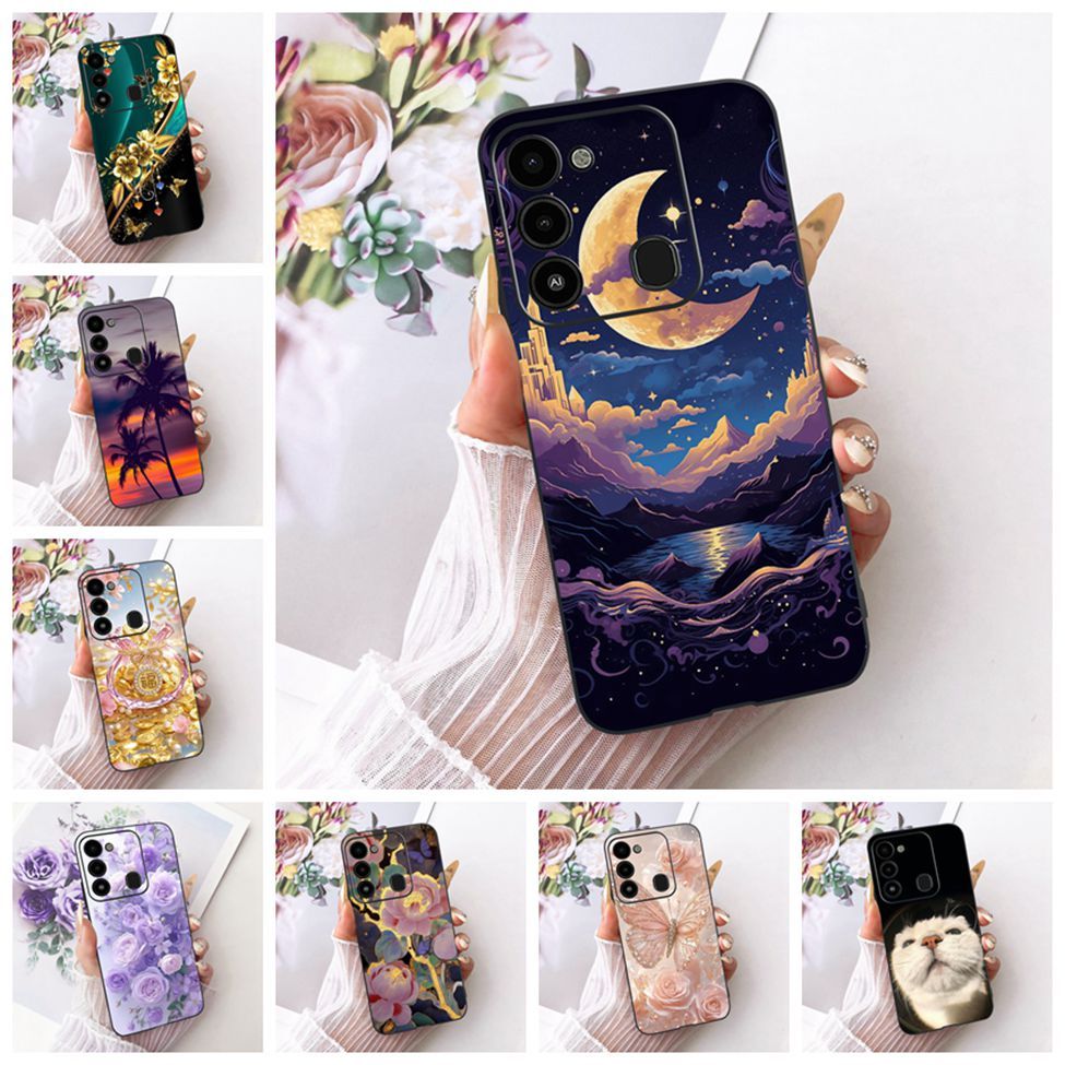 สําหรับ Tecno Spark 8C ฝาครอบแมวน่ารักแฟชั่นผีเสื้อทาสีปลอก Tecno KG5k KG5j KG5n