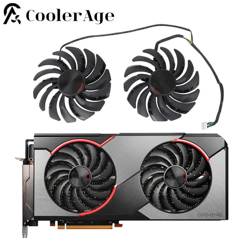 IiNew 95 มม.สําหรับ MSI Radeon RX 5600 5700 XT GAMING X PLD10010S12H RX5600 RX5700 กราฟิกการ์ดเปลี่ย