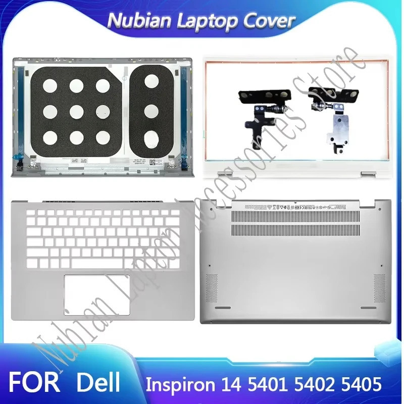 ใหม่สําหรับ Dell Inspiron 14 5401 5402 5405 แล็ปท็อปปกหลัง LCD/Palmrest Upper/ด้านล่างบานพับด้านบนเง