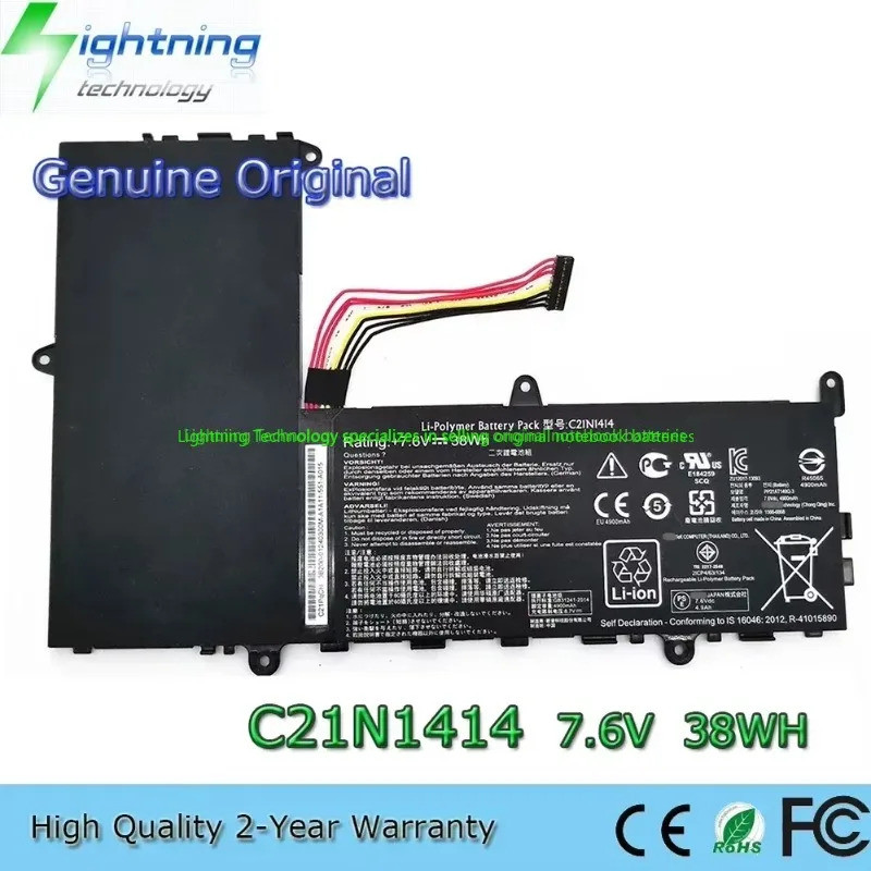 C21N1414 7.6V 38Wh แบตเตอรี่โน้ตบุ๊คสําหรับ Asus EeeBook X205 X205T X205TA-FD019BS F205TA-FD0019BS C