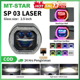 MT-STAR Indonesia SP03 RGB Laser Projie Biled Matrix 2.5Inch BlueLens Body Black & Cooling Turbo Fan