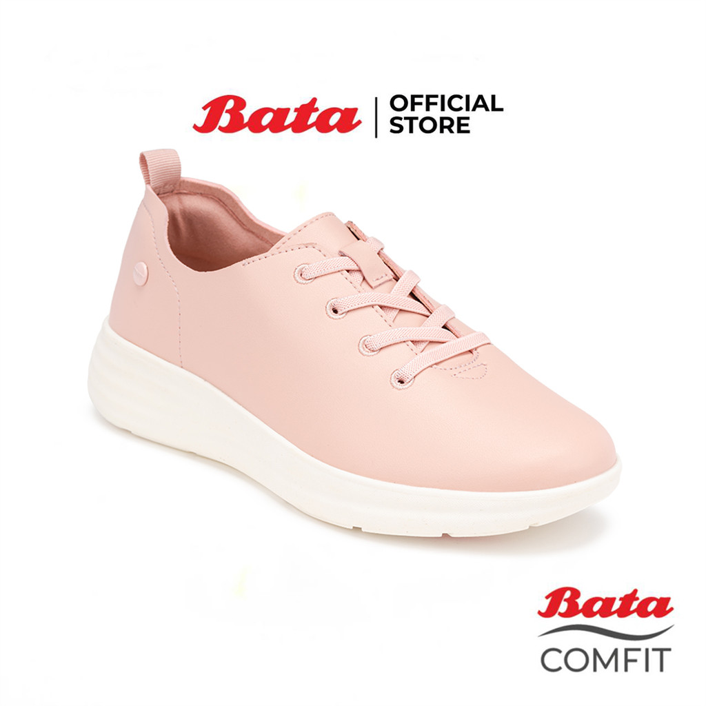 Bata บาจา Comfit รองเท้าผ้าใบเพื่อสุขภาพ แบบผูกเชือก สำหรับผู้หญิง รุ่น PABLO สีชมพู 6015229 สีขาว 6011229