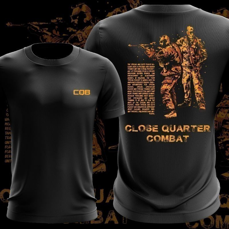 2026 TACTICAL เสื้อยืดแฟชั่น SILKSCREEN PRINTED CQB