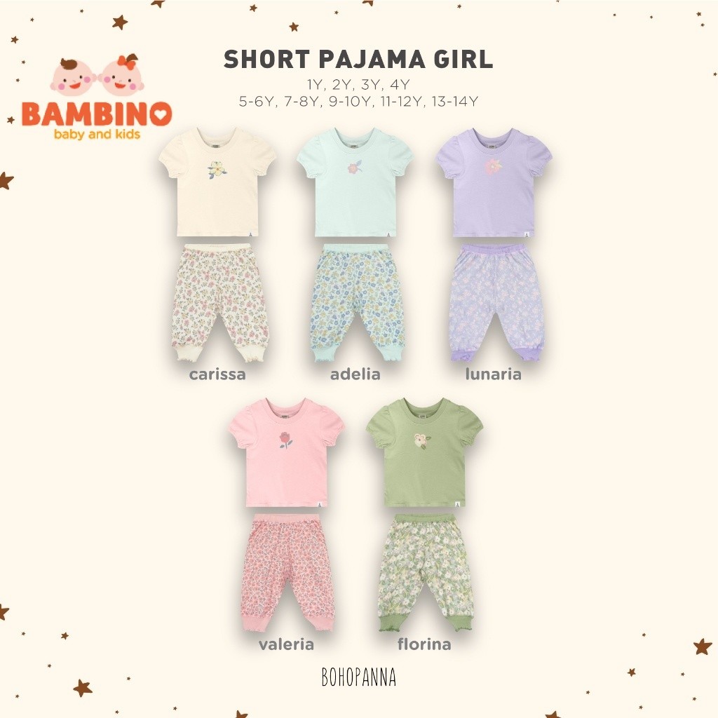 BOHOPNA - SHORT PAJAMA GIRL 4.0 - GIRLS PAJAMA - GIRLS SLEEPWEAR