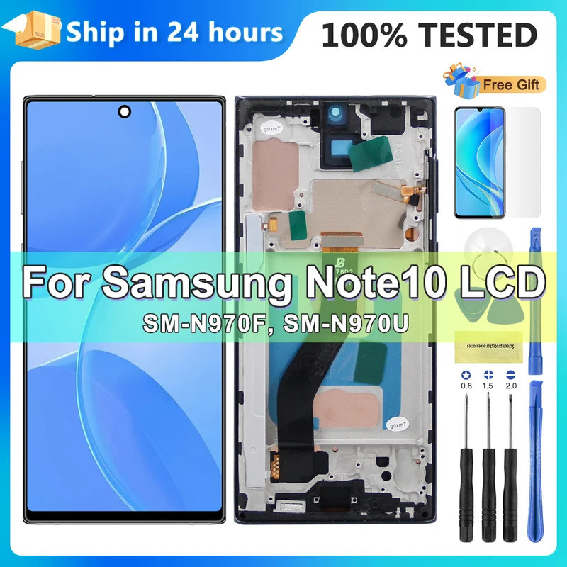 หมายเหตุ 10 สําหรับ Samsung สําหรับ Note10 N970F N970U N970W N970N จอแสดงผล LCD Touch Screen Digitiz