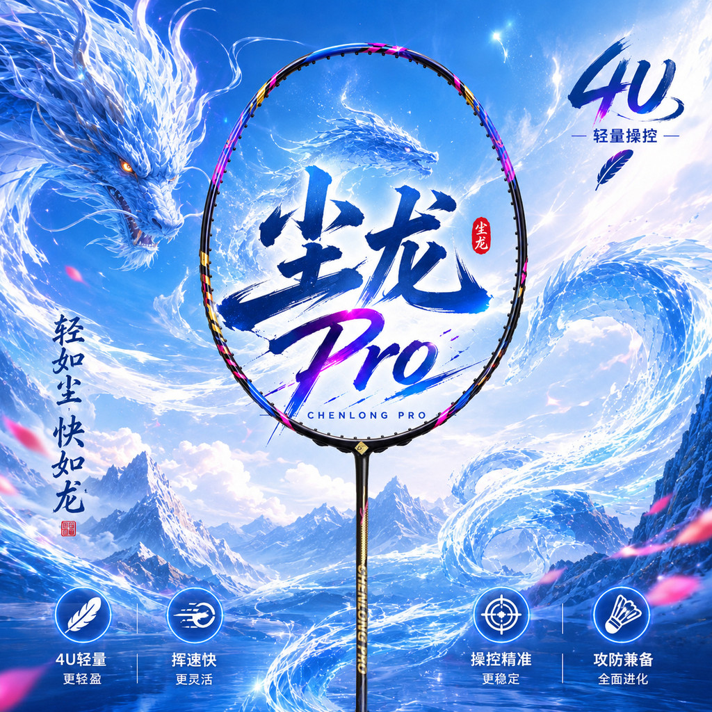 2026 ไม้แบดมินตันสไตล์ใหม่นักเรียนเฉพาะ 4u คาร์บอนเต็ม Ultra-Light Professional Offensive ประเภท 30l