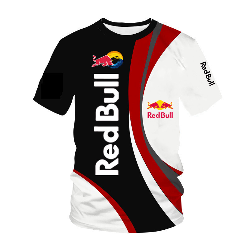 ใหม่ Red Bull Racing เสื้อยืดผู้ชายกีฬา T-shirt Red Bull 3D พิมพ์แขนสั้น Casual เสื้อยืดขนาดใหญ่ Red