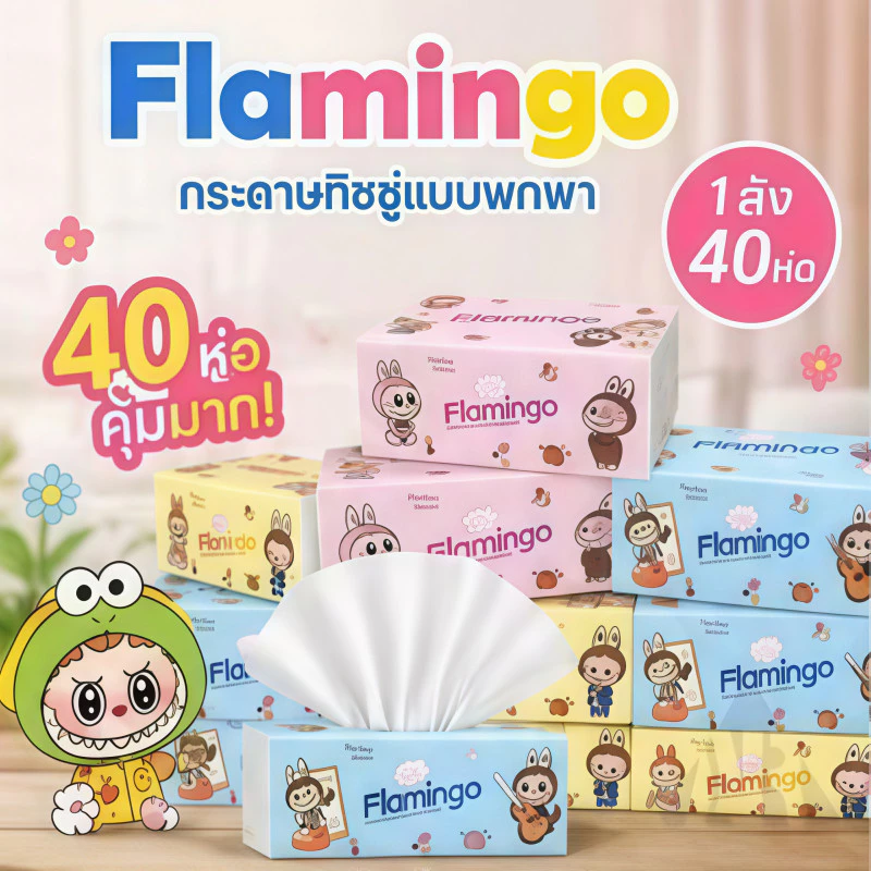 ทิชชู่ยกลัง 40 ห่อ กระดาษชำระ กระดาษเช็ดหน้า กระดาษทิชชู่ ไร้ฝุ่น