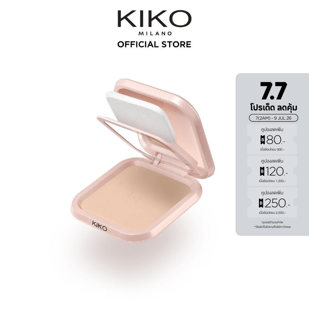 KIKO MILANO Skin Lover Refining Face Powder Foundation รองพื้นชนิดแป้งอัดแข็ง ที่ให้ความชุ่มชื้นและช่วยให้ผิวเรียบเนียน