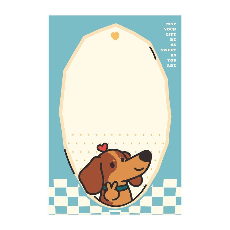 Dachshund Notepad นักเรียนคํารายวัน Notepad ข้อความสํานักงาน Notepad สมุดจดฉีกได้