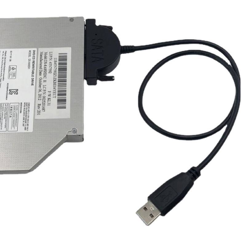 [YPU] Hot 1 ชิ้น USB 2.0 To Mini Sata II 7+6 13Pin Adapter สําหรับ Notebook CD/DVD ROM Slimline Drive Converter สกรู Steady สไตล์ lumn As
