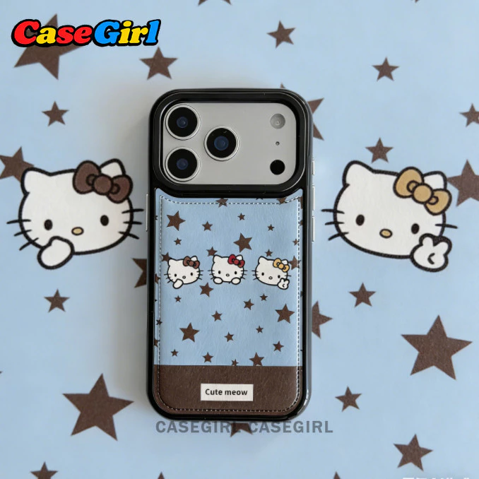 เคสไอโฟน iPhone 17 16 14 11 13 15 12 Pro Max XS XR X Max 14 16 Plus ลายHello Kitty สวยปัง ป้องกันเต็มรูปแบบ