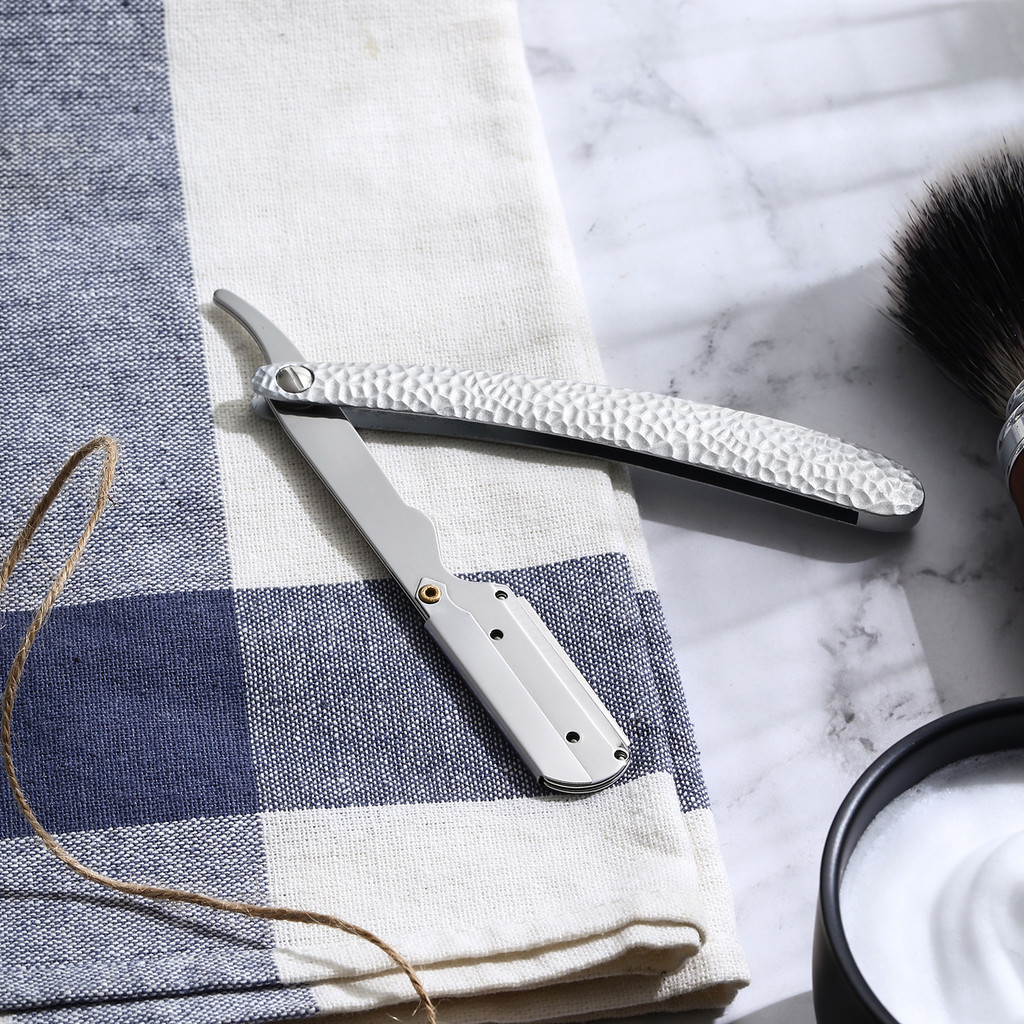 Manual razor stainless steel hair styling razor eyebrow shaping and facial hair trimming razor men's