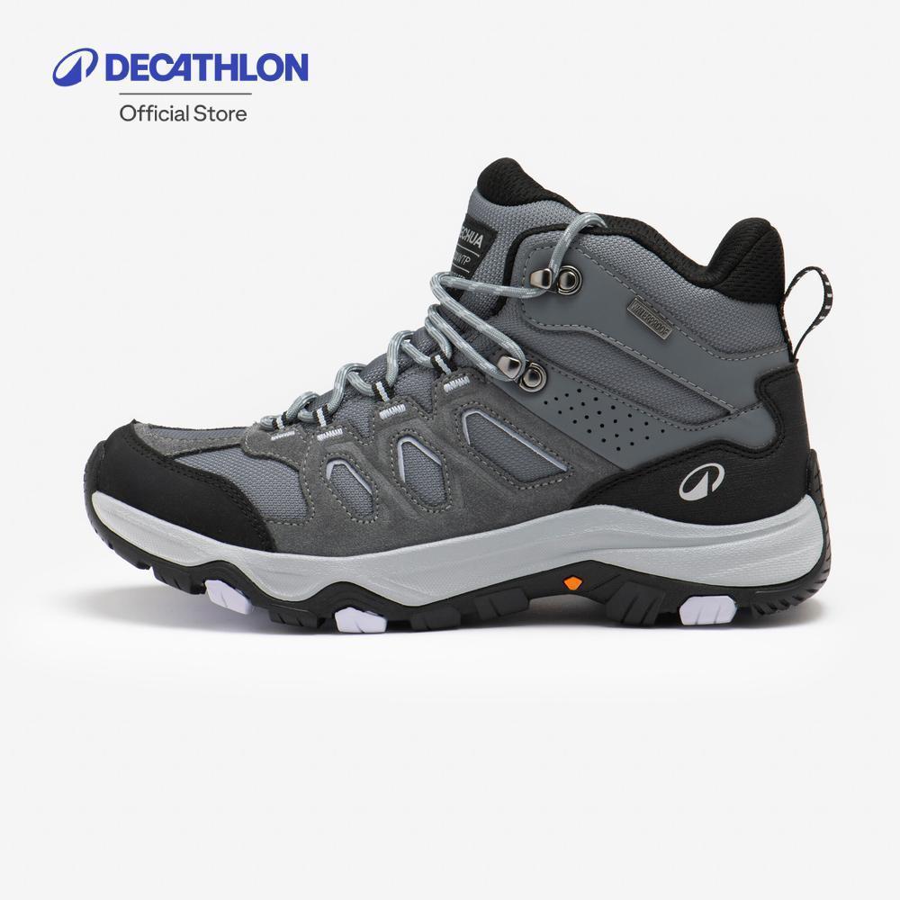 Decathlon Women’S Waterproof High-Rise Hiking Boots รองเท้าเดินป่ากันน้ำข้อสูงสำหรับผู้หญิง รุ่น Mh500 - Grey