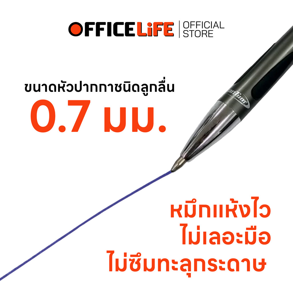 Ultimatum (อัลติเมตั่ม) ปากกาลูกลื่น รุ่น QUANTIC 007 ขนาด 0.7 มม. หมึกน้ำเงิน (1 ด้าม) — صورة 4