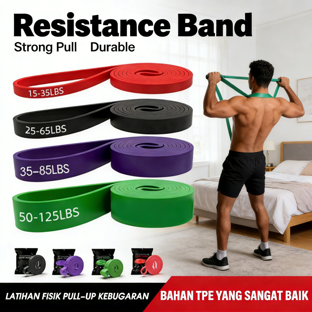 Band Power 35-125LBS 125LBS ฟิตเนสยิมอุปกรณ์กีฬาโยคะ