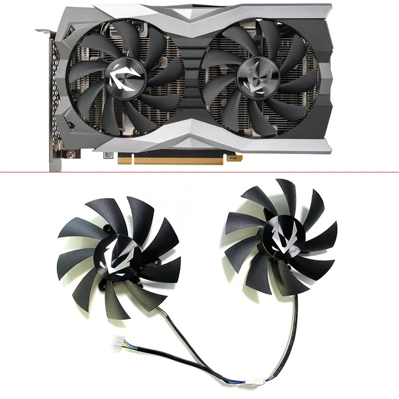 พัดลมคูลเลอร์ 87 มม.GA92A2H 0.46A GTX 1660 1660Ti พัดลม GPU สําหรับ Zotac GeForce RTX 2060 2070 SUPE