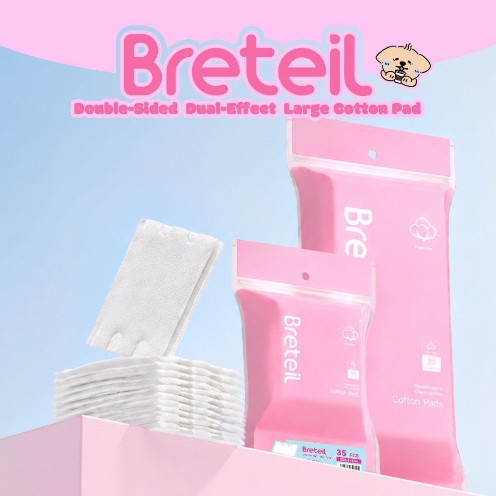 Breteil แผ่นเช็ดเครื่องสำอาง – เนื้อนุ่มอ่อนโยน พร้อมคุณสมบัติให้ความชุ่มชื้นแก่ผิว BR-PA9