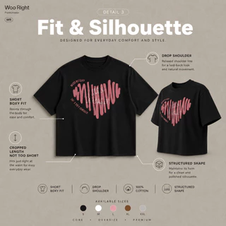 COD จัดส่งตลอด 24 ชั่วโมง Woo Right Boxy crop tee เสื้อยืด เสื้อยืด oversize เสื้อยืดผู้ชาย ชายหญิงใส่ได้ คอกลม