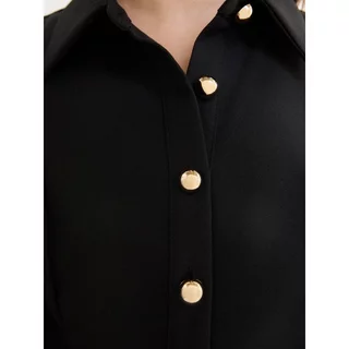 [Pomelo] เสื้อเชิ้ตแขนซีทรูเข้ารูป / Sheer Long Sleeve Shirt