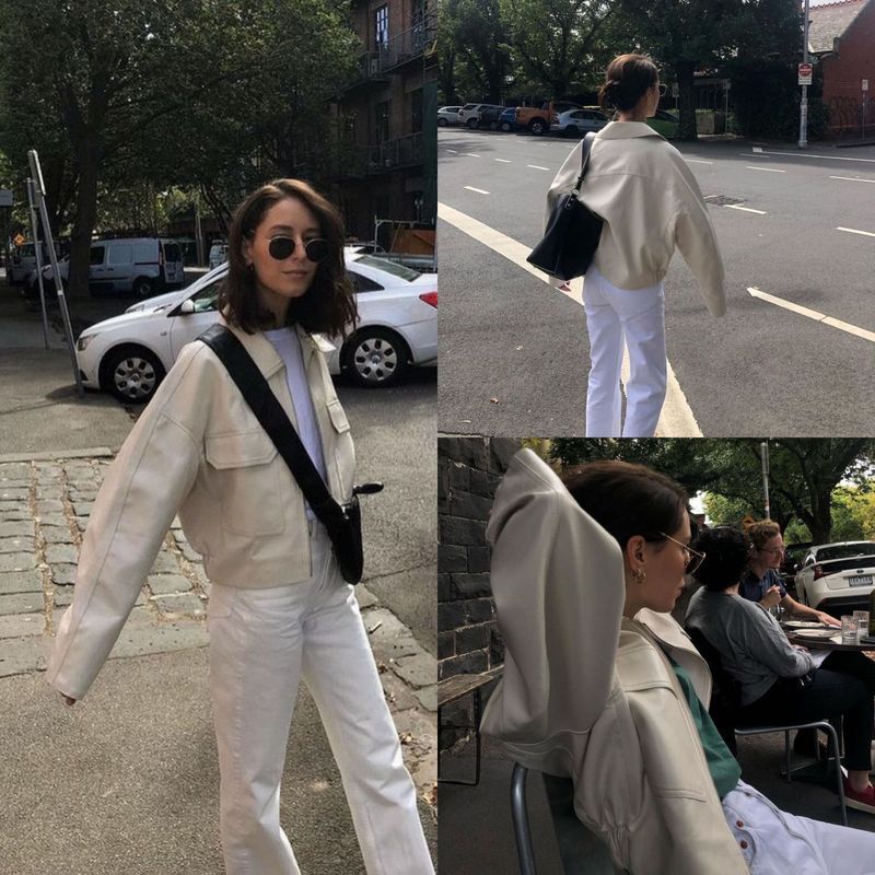 26 Early Spring Expo Classic Bomber Jacket Niche Protein Leather Loose Retro Jacket Leather Jacket