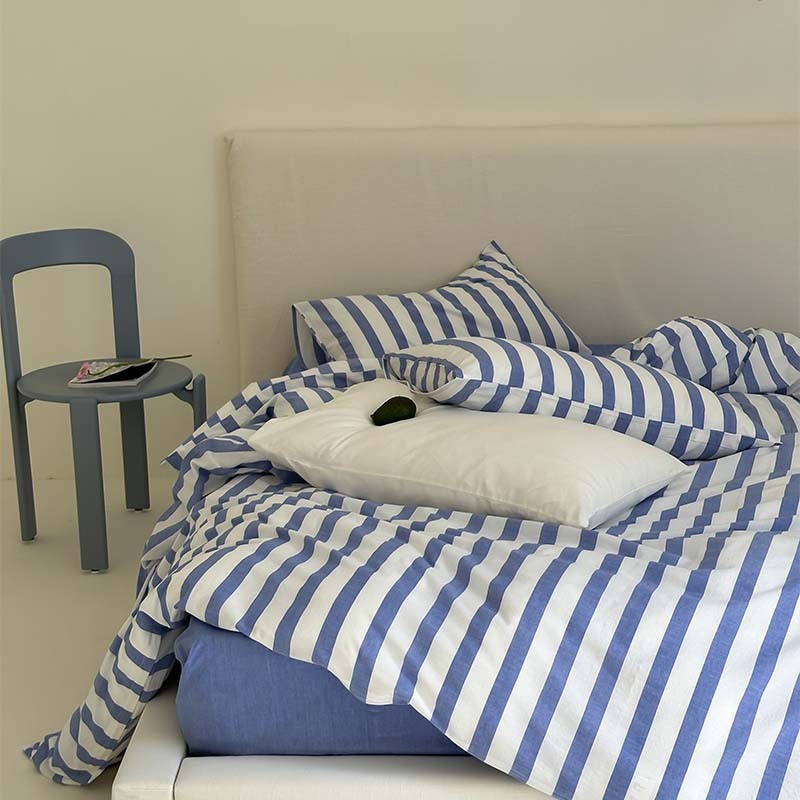 Pure cotton striped duvet cover150x200cm Duvet cover for student dormitory200x230Single-piece duvet 