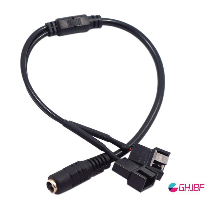 GHJBF] DC 5521 to 4Pin PWM 4 Pin 2 Way คอมพิวเตอร์ PC Router Fan Power Adapter Cable 12V ศนนเดิมเดิม