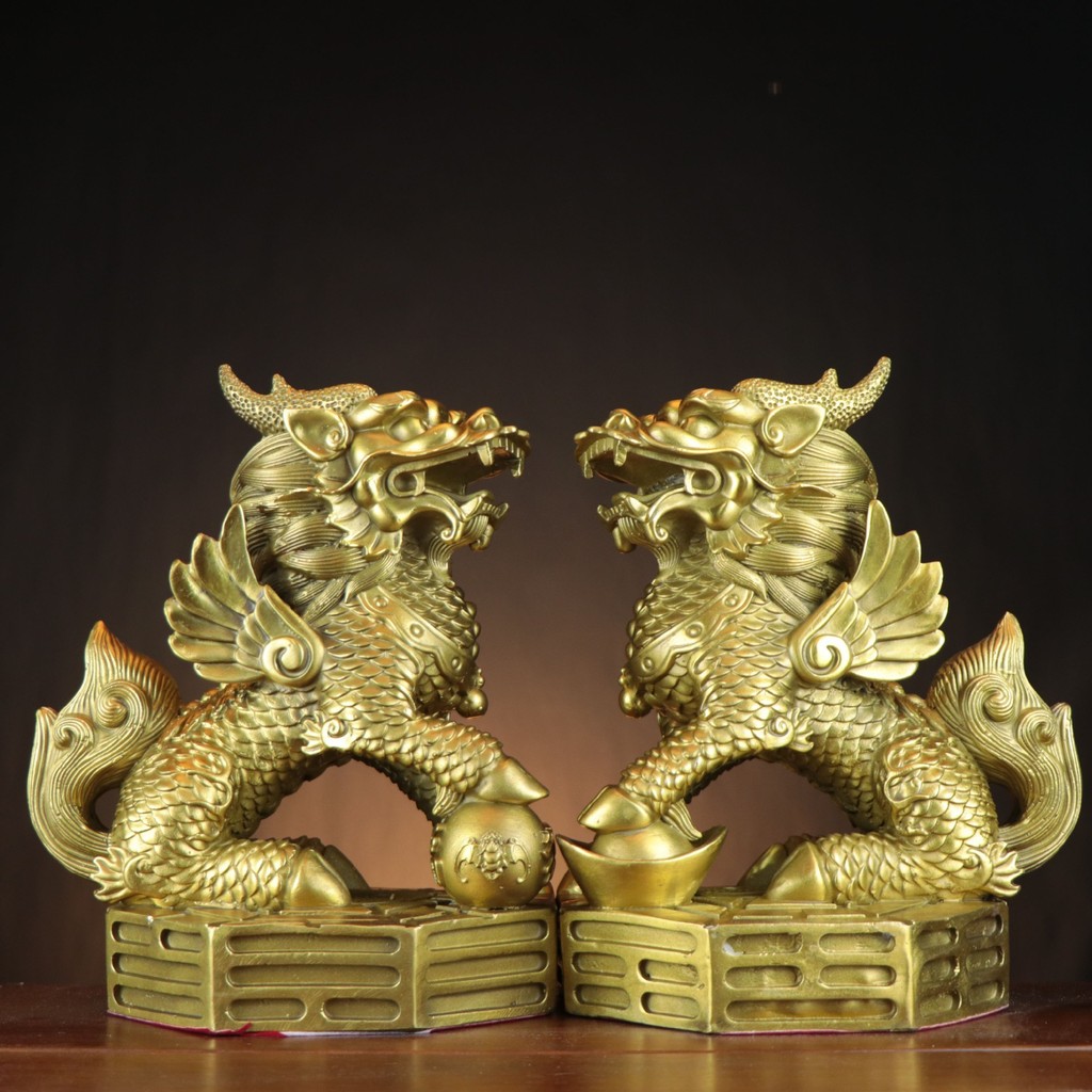 ทองแดง Kirin เครื่องประดับทองแดง Kirin คู่ทองแดง Kirin บริสุทธิ์ก้าวบน Gossip ห้องนั่งเล่นในบ้านสําน