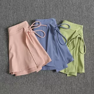 Trendyzone กระโปรงสั้น PVA สีพื้น สําหรับออกกําลังกาย เล่นโยคะ