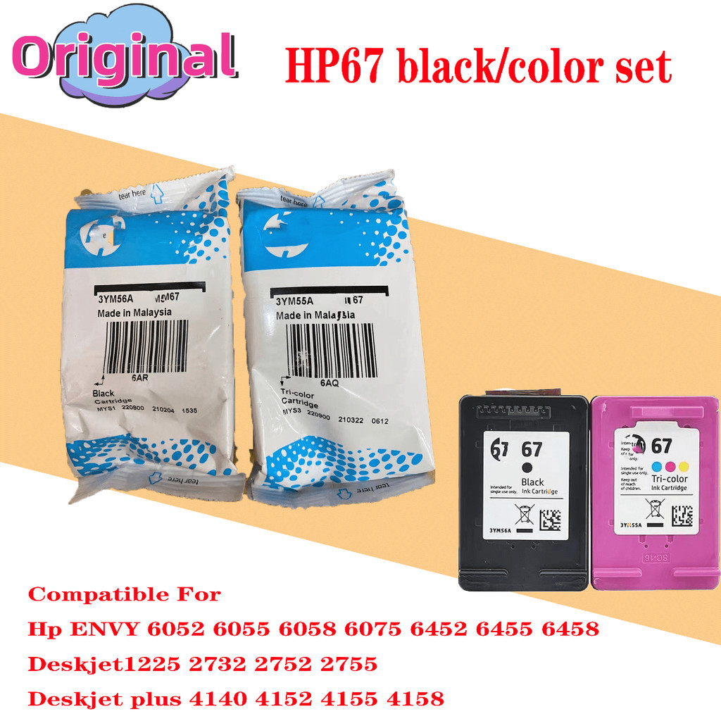 67XL ตลับหมึก 67 สําหรับ HP 67 67XL สําหรับ HP DeskJet 2700 2700e 2755e 2755 4155e 4155 เครื่องพิมพ์