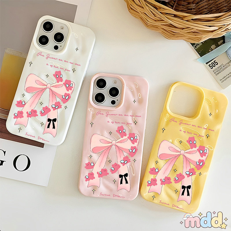 โบว์ดาว เคส For Realme OPPO Reno 4F F19 F17 Pro A93 A7 A95 A60 A58 A57 A54 A77 A77S 7i 5 5S 5i C17 C