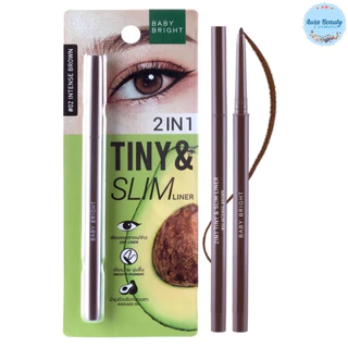 อายไลเนอร์ อินไลเนอร์ เนื้อครีม เขียนง่าย กันน้ำ หัวเล็ก 1.5 มม Baby Bright 2in1 Tiny Slim Eyeliner in Liner เบบี้ไบร์ท