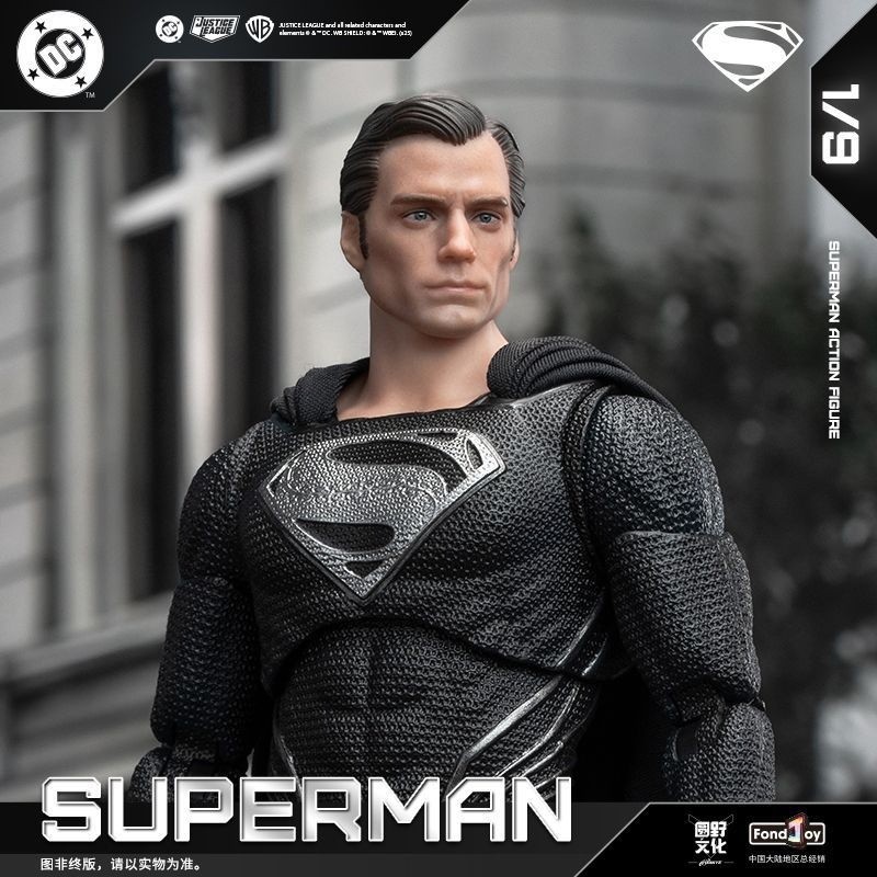 [เวอร์ชั่นใหม่ 2.0 Black Superman] FondJoy Fanle DC ตุ๊กตาตกแต่งรูปของเล่นตกแต่งชาย