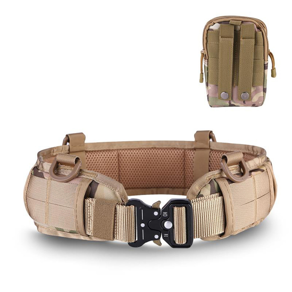 Outdoor molle Tactical Waist Belt Cobra Tactical Belt and Waist Bag Set Thickened nylon snake belt