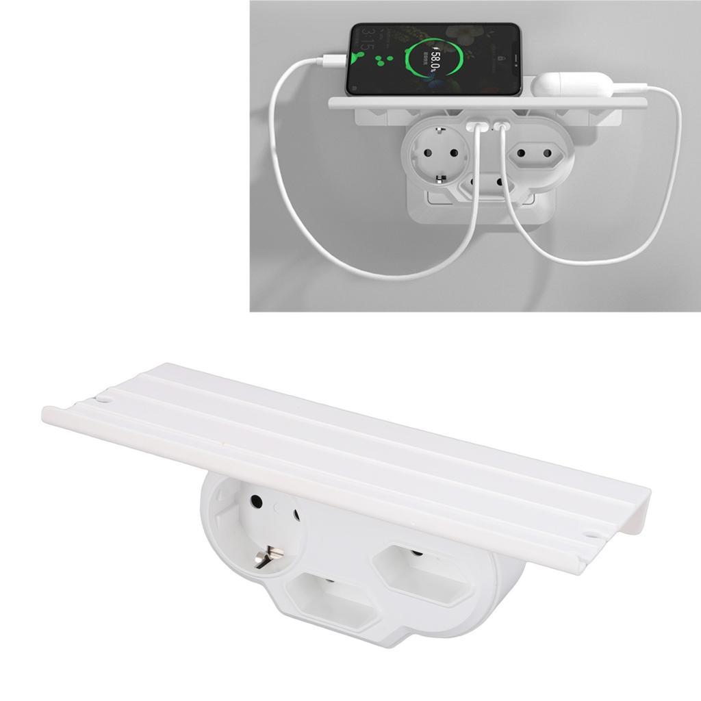 Concon Wall Outlet Extender ชั้นวาง 3 AC Outlets 2 พอร์ต USB Surge Protector Power Strip สําหรับห้อง