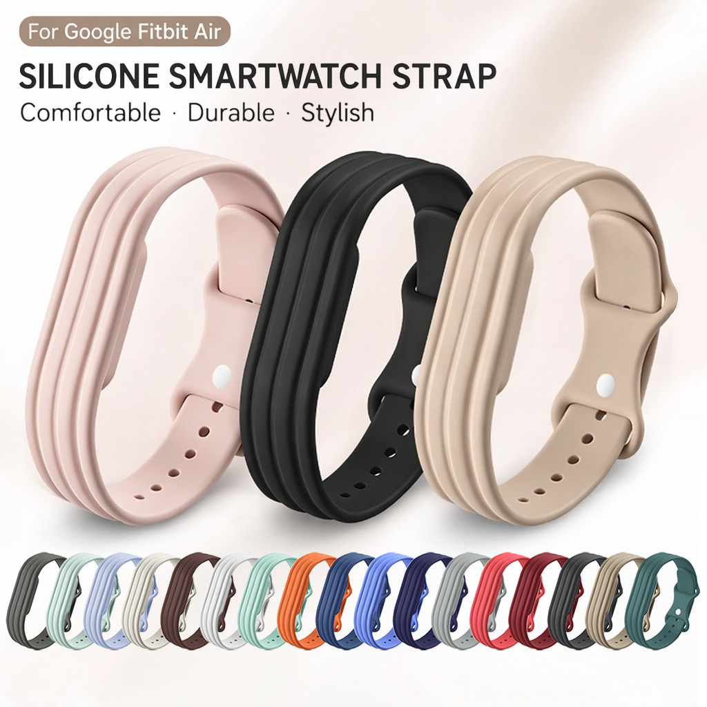 สําหรับ Google Fitbit Air Strap กีฬาซิลิโคนวงปรับสายรัดข้อมือสําหรับ Fitbit Air Band Fitness Tracker สร้อยข้อมืออุปกรณ์เสริม
