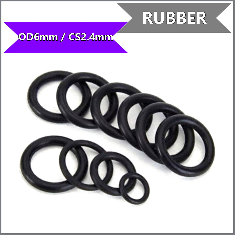 NBR O-Rings CS2.4mm*OD6-100mm ซีลอุตสาหกรรมสําหรับงานหนัก [YL-PH]