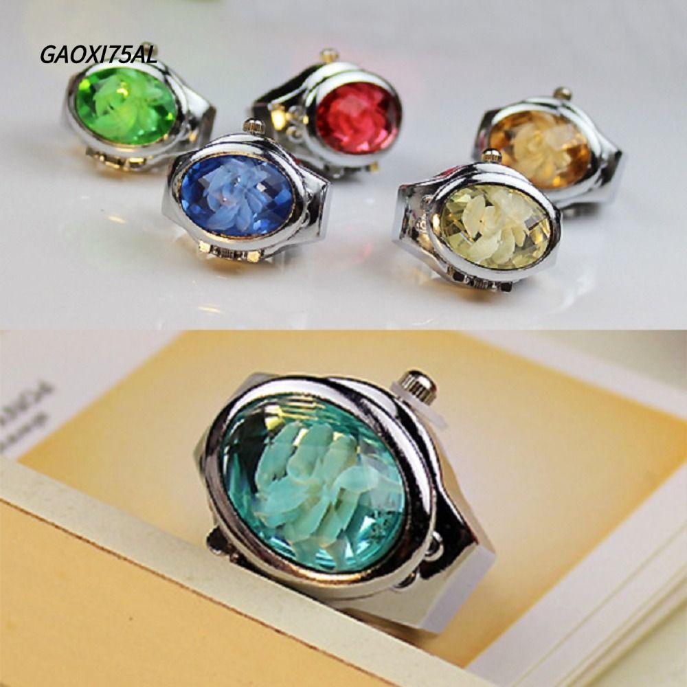GAOXI75AL แหวนนาฬิกา,เครื่องประดับ Retro Digital นาฬิกาคู่แหวน,ของขวัญแฟชั่นควอตซ์รอบควอตซ์แหวนนิ้วผู้หญิง