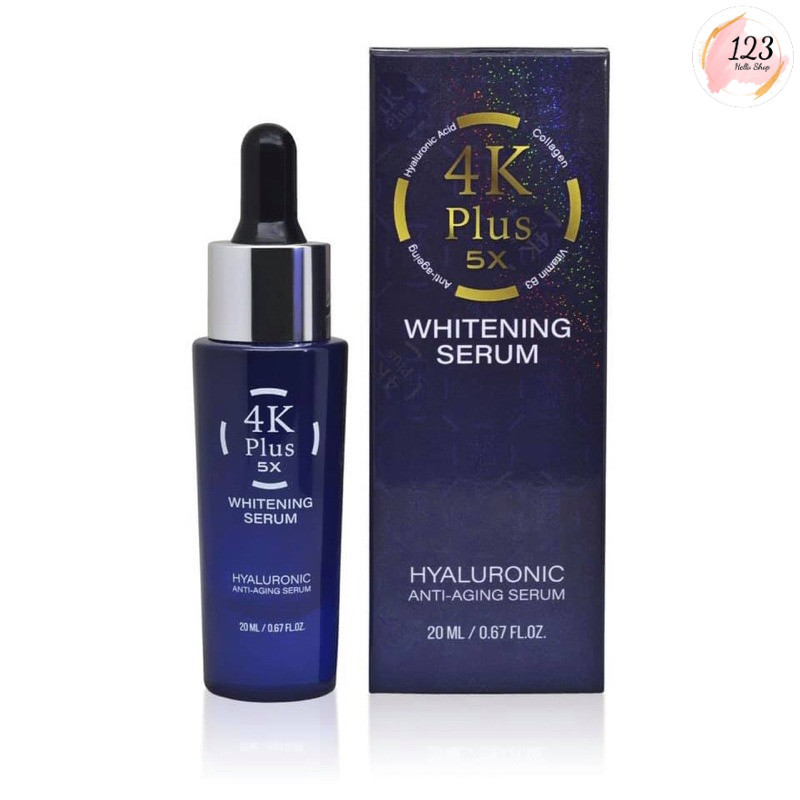 🔺  4K Plus 5X Whitening Serum 20 ml เซรั่มไวท์เทนนิ่ง 4K Plus 5X ✨
