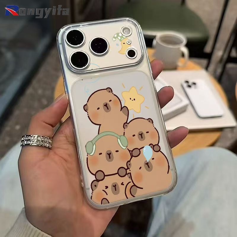 การ์ตูน Capybara เคสโทรศัพท์สําหรับ Realme หมายเหตุ 80 70 70T 60 60X 50 P3 Lite P1 ความเร็ว C21Y C20